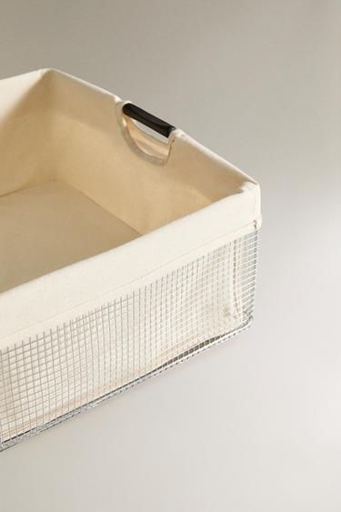 PANIER À LINGE MÉTALLIQUE - Gris clair de Zara - Image 1