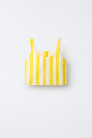 TOP RAYAS BOTONES - Estampado de Zara - Imagen 0
