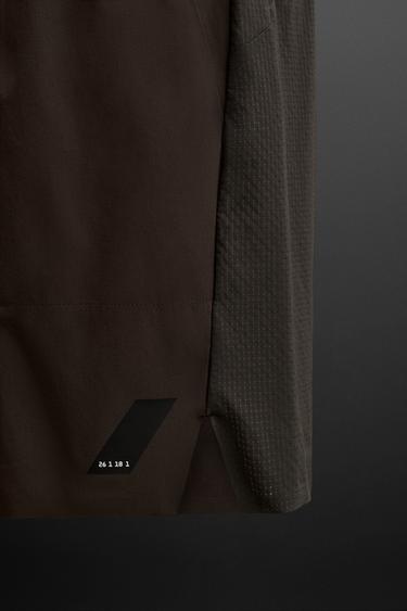SHORT D'ENTRAÎNEMENT COLOR BLOCK - Marron de Zara - Image 2