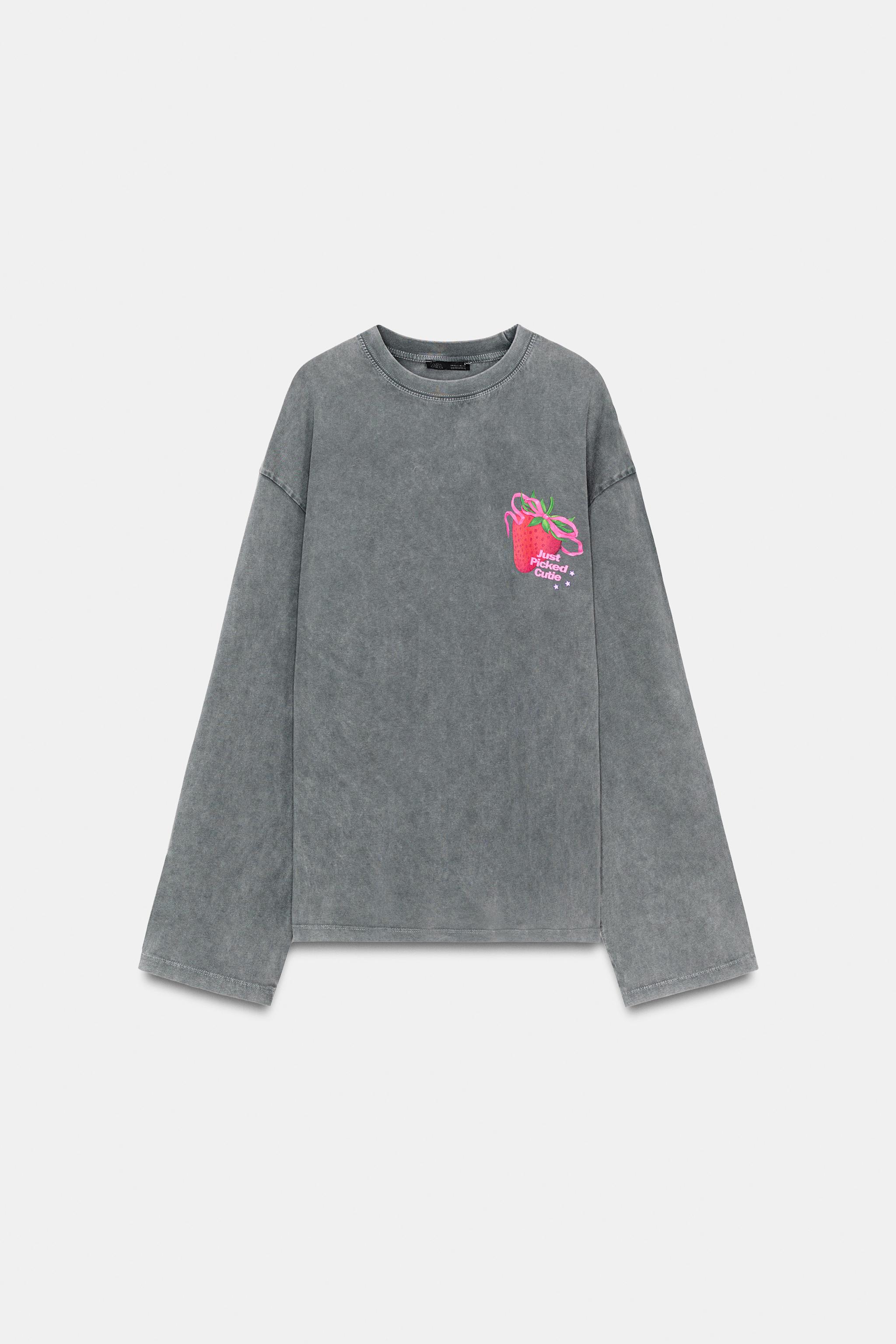 WASHED FRONT PRINT T-SHIRT