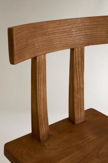 WOODEN CHAIR WITH BACK - Light beige by Zara - Image 3