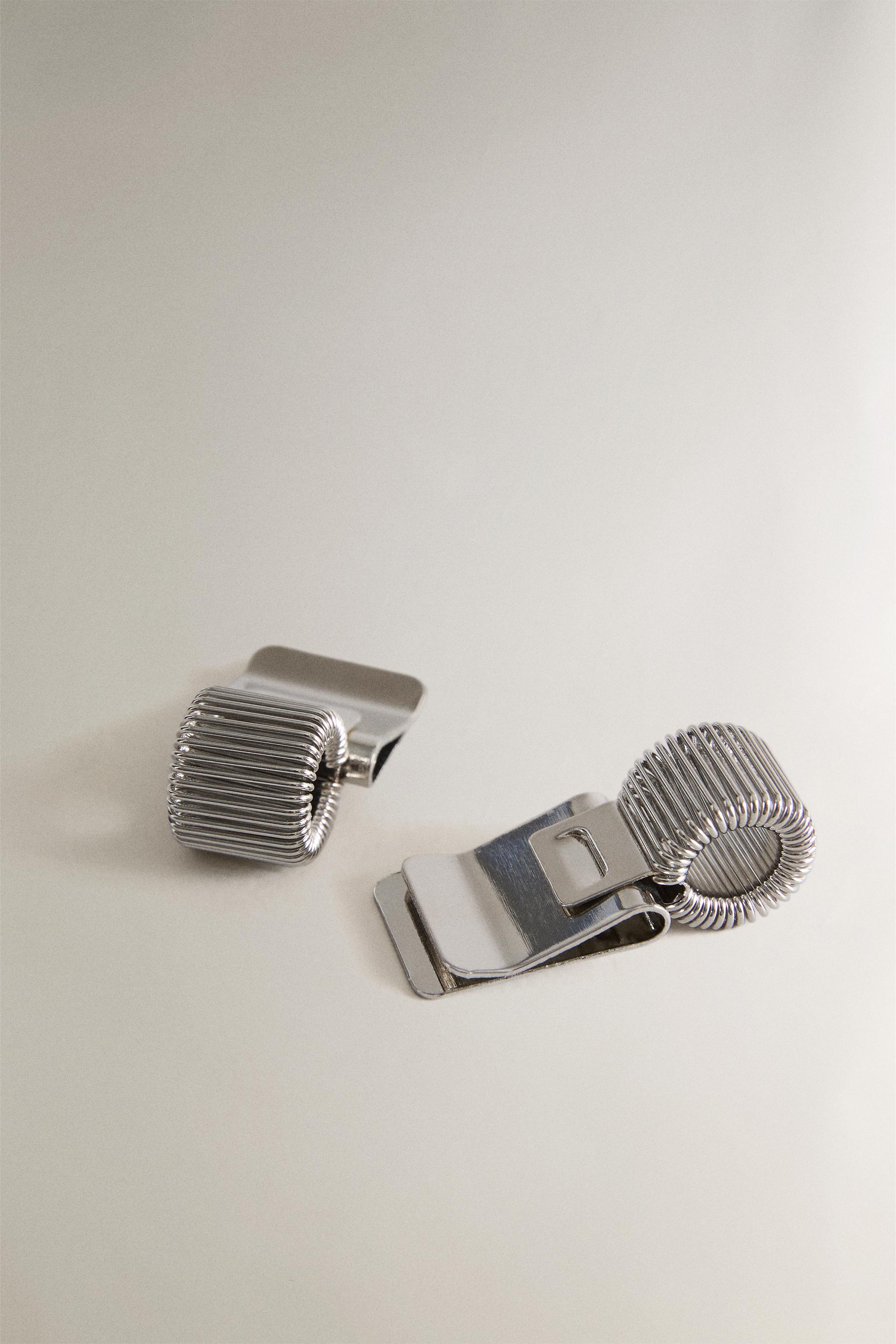 METAL PENCIL CLIPS (PACK OF 2) — Silver