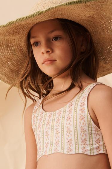 Zara LIMITED EDITION FLORAL WAVE PRINT BIKINI - 005