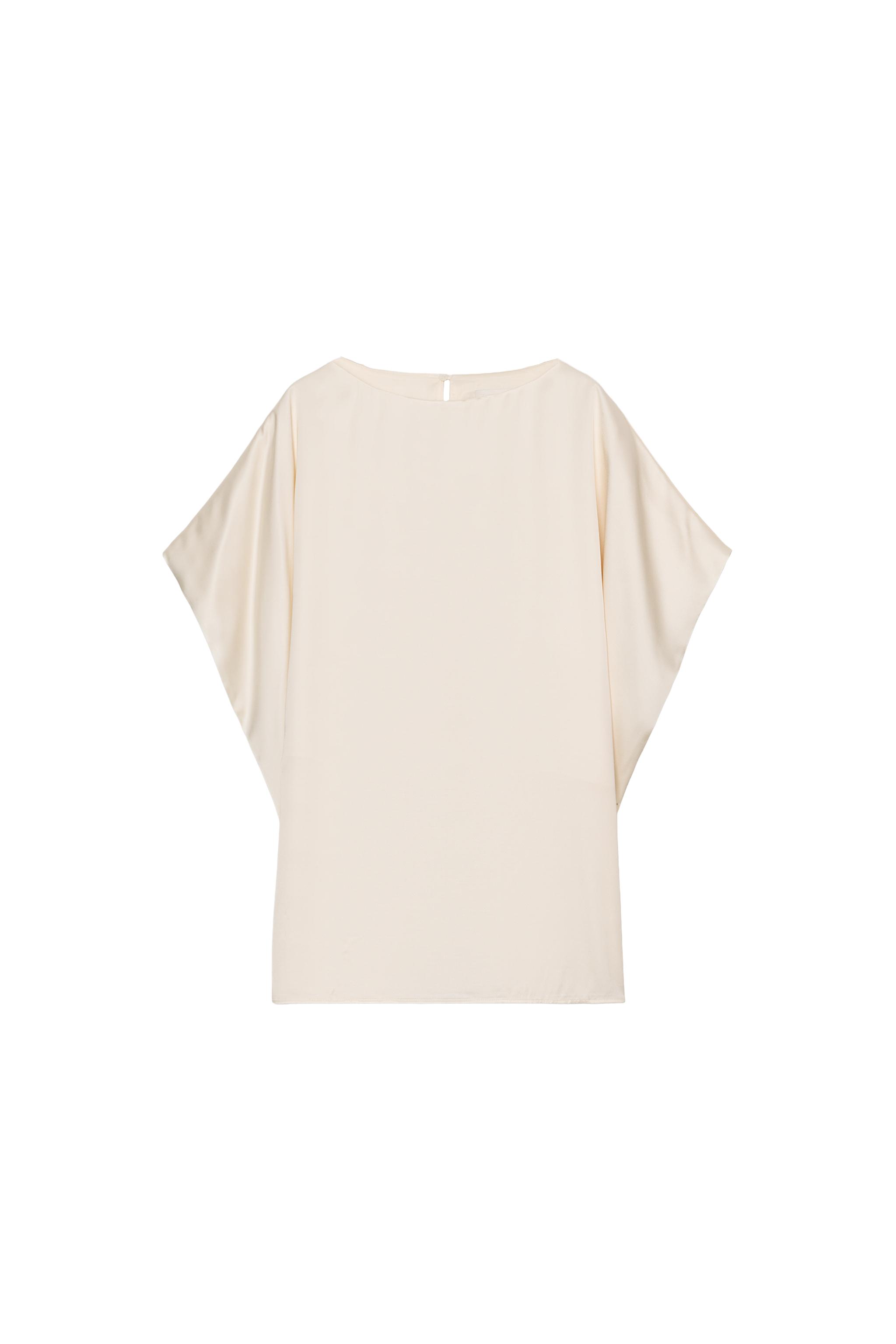 TOP FLUIDO MANGA CURTA ZW COLLECTION - Cru | ZARA Brasil