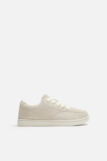 ZAPATILLA PIEL SKATE - Marrón Arena de Zara