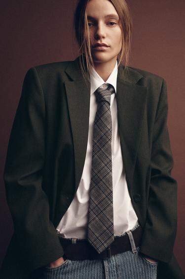 OVERSIZED WOOL BLAZER ZW COLLECTION - Green marl by Zara - Image 6