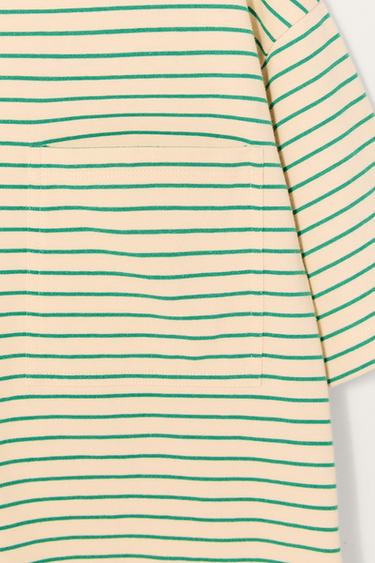 T-SHIRT À RAYURES ET POCHE ÉDITION LIMITÉE - rayures de Zara - Image 7