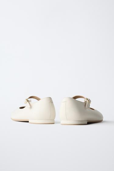 LEATHER SHOES - White by Zara - Image 4