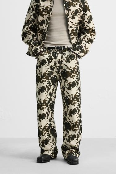 PANTALON RELAXED FIT À IMPRIMÉ ANIMAL - Imprimée de Zara - Image 1