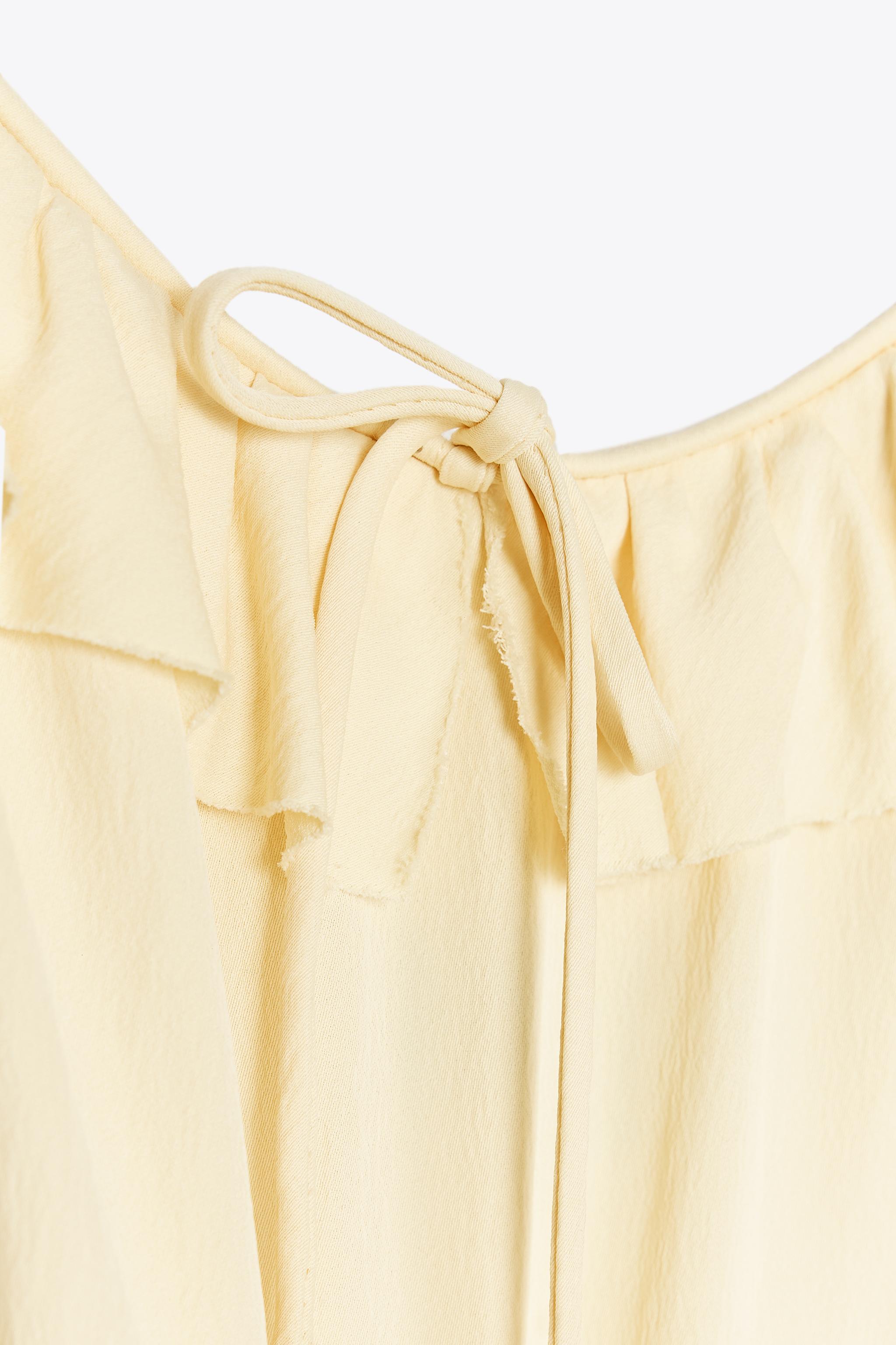 【ZARA】ZWコレクション フリル付きショートワンピース 2725/233 ZW COLLECTION フリル付きショート丈ワンピース - サーモン