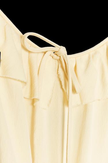 KURZES KLEID MIT VOLANTS, ZW KOLLEKTION - Hellgelb von Zara