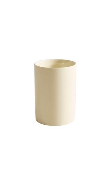 Zara CERAMIC MAKEUP TUMBLER - Ecru