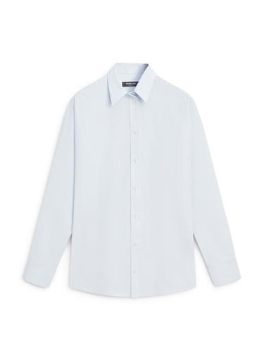 Zara Poplin and cotton blend shirt - Sky blue