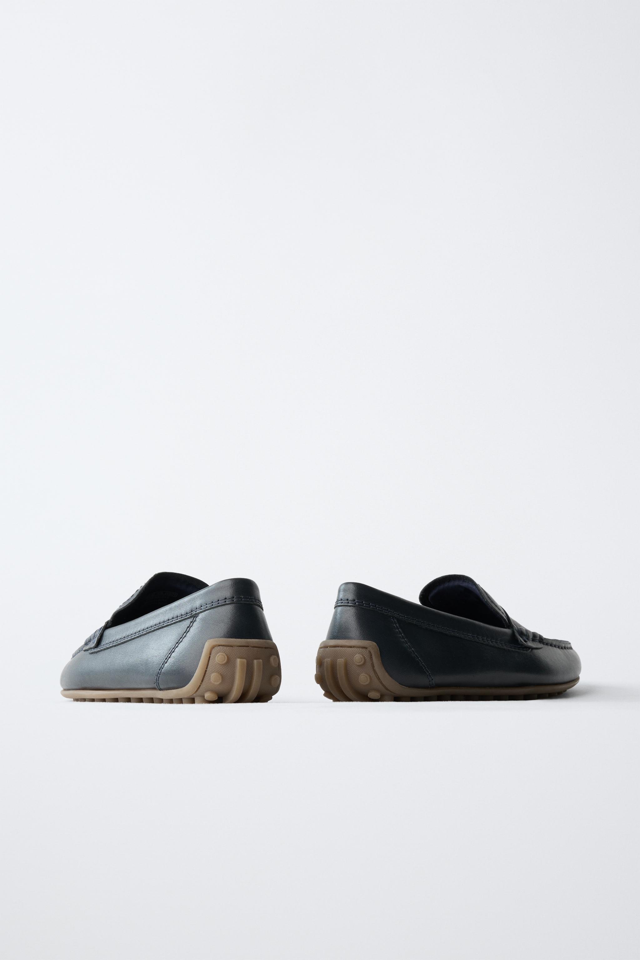 Обувь Zara CLASSIC LEATHER DECK SHOES — фото 6