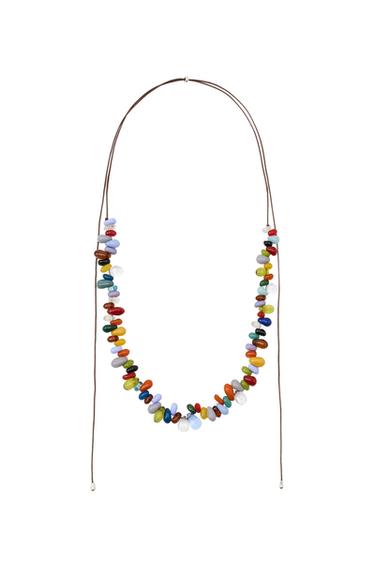 COLLIER CORDON PIÈCES RÉSINE - Multicolore de Zara