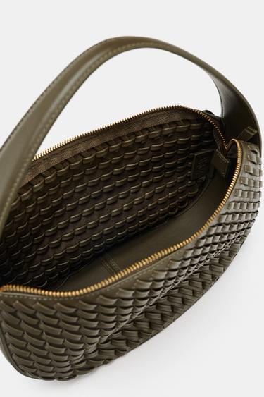 SAC À MAIN EFFET TRESSÉ - Vert de Zara - Image 6