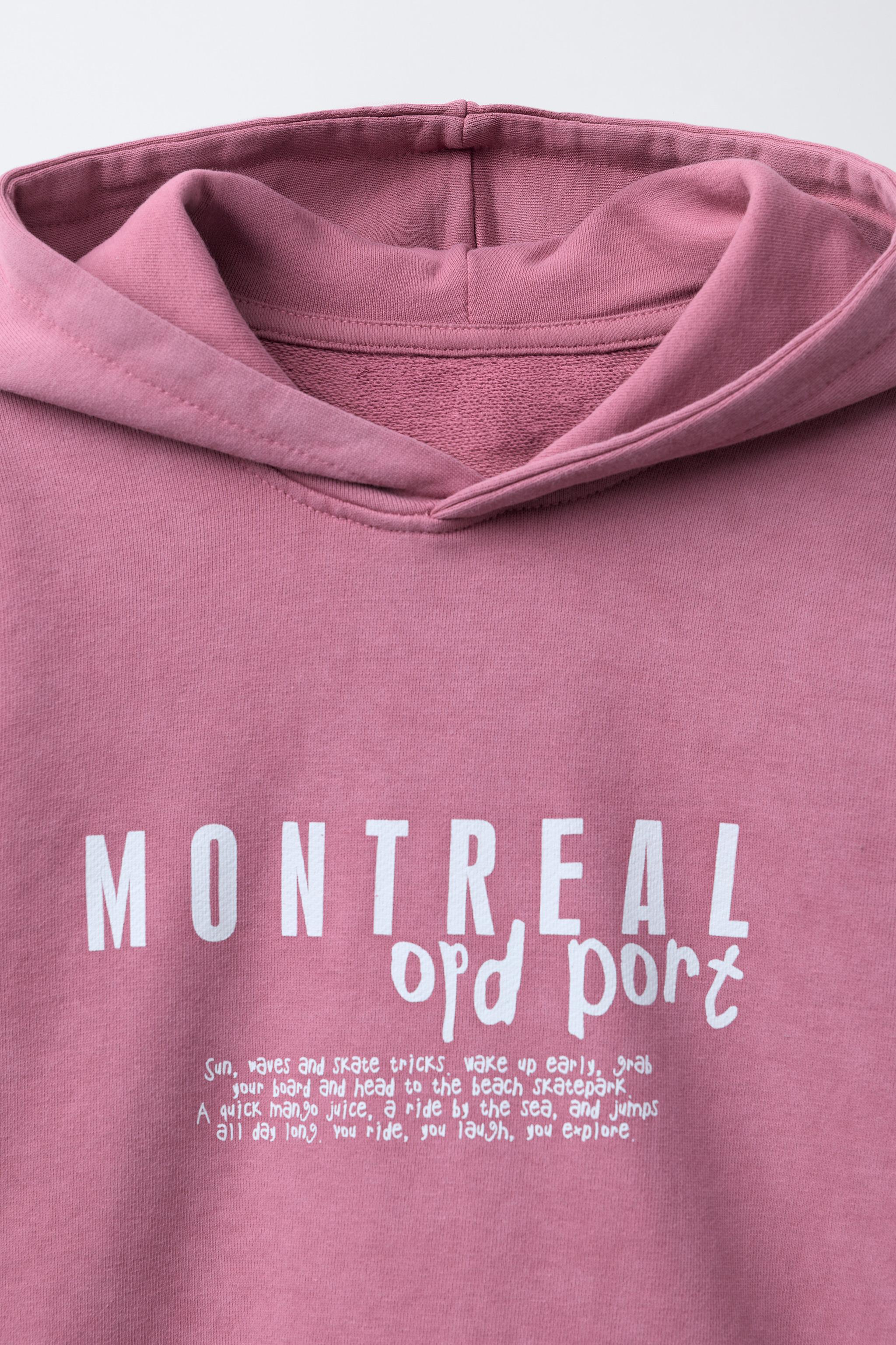 HOODED SWEATSHIRT WITH TEXT