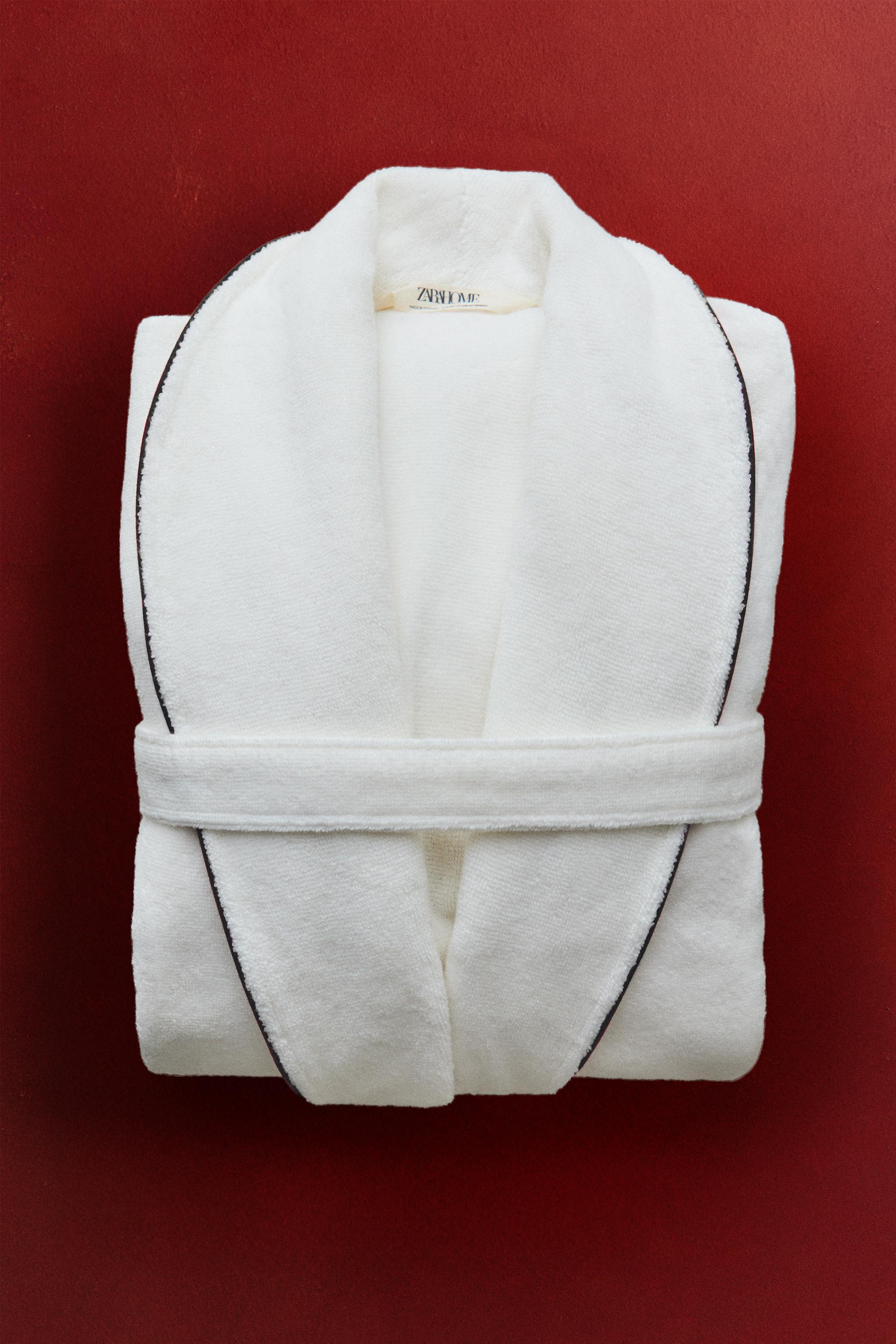 パイピング バスローブ（400GXM²） - ホワイト | ZARA Japan / 日本