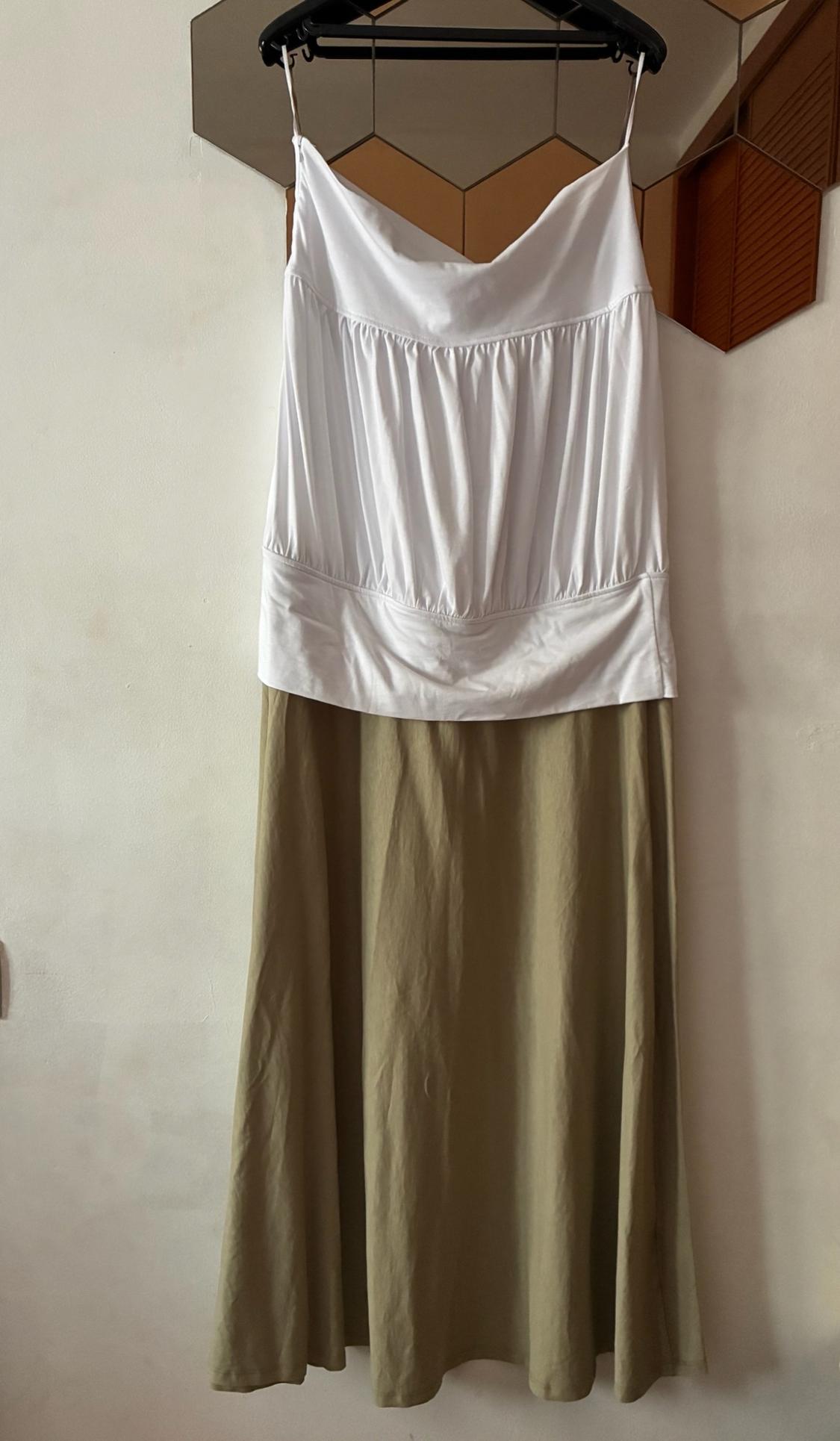 CONTRAST MIDI DRESS - Image 2
