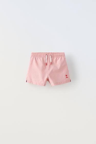 6–14 ЛЕТ/ ПЛАВКИ C ВЫШИТЫМИ ПОЛОСКАМИ — КРАСНЫЙ от Zara — изображение 0
