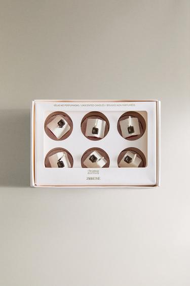 PACK OF MINI CHRISTMAS HOUSE CANDLES (PACK OF 6) - Red by Zara - Image 3