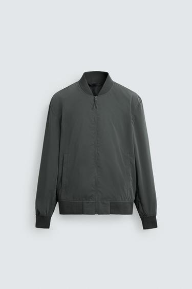 CAZADORA BOMBER LIGERA - Gris antracita de Zara