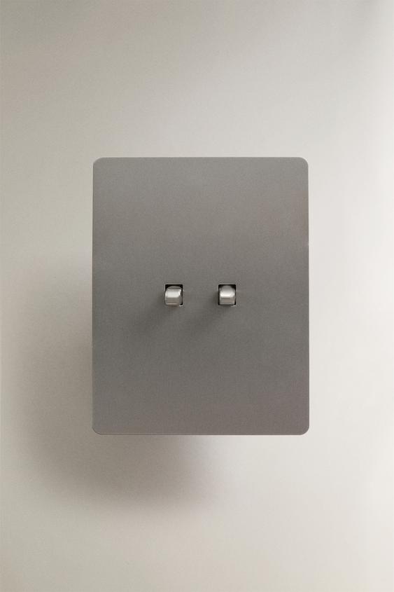 DOUBLE IRON LIGHT SWITCH - Silver by Zara - Image 0
