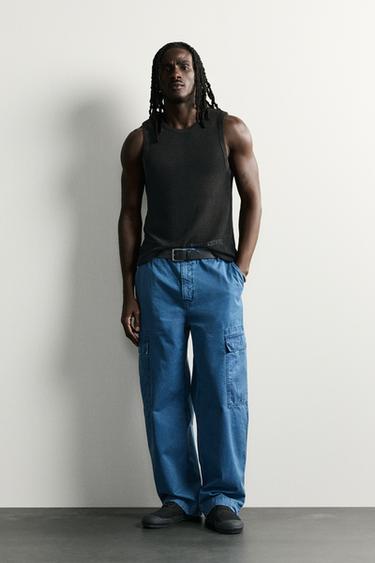 DÉBARDEUR STRUCTURÉ AJOURÉ - Gris de Zara - Image 0