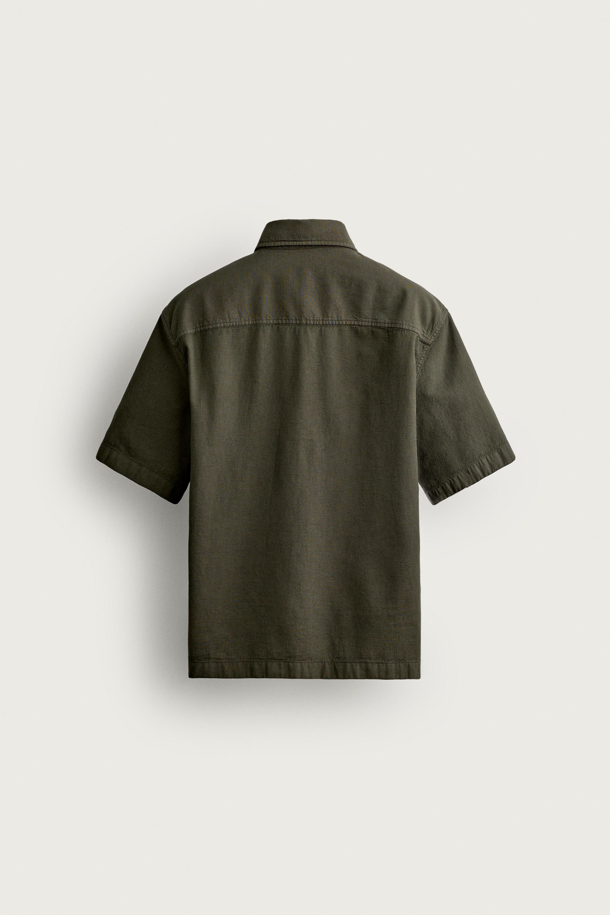 Мужские рубашки Zara REGULAR FIT POLO SHIRT — фото 8