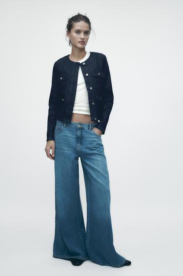 CAZADORA DENIM TRF BOLSILLOS - Azul de Zara