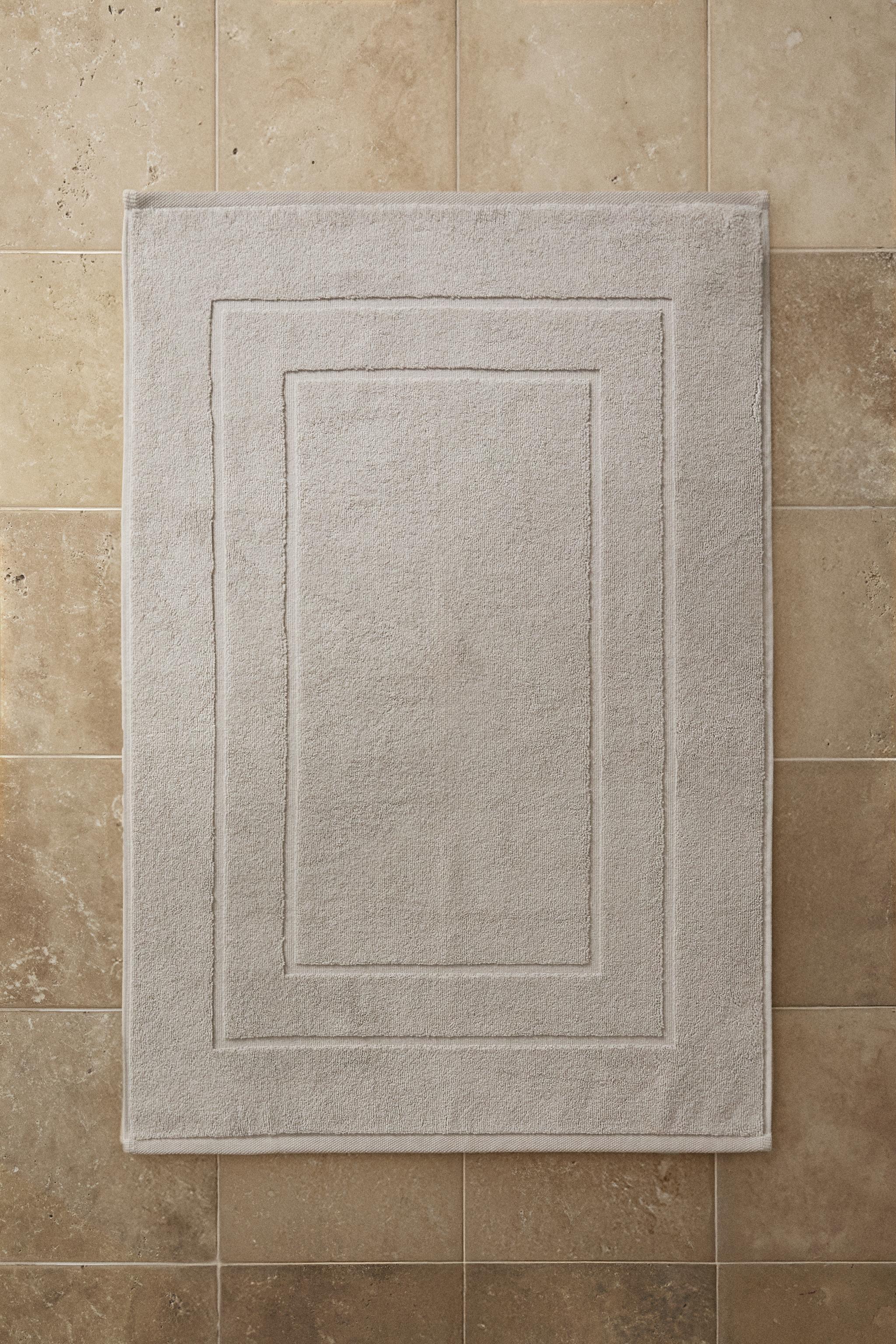 COTTON BATH MAT — Light gray