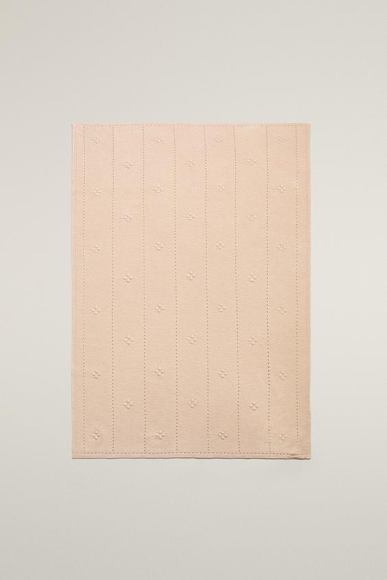 OPENWORK COTTON BABY BLANKET - Pink by Zara - Image 0