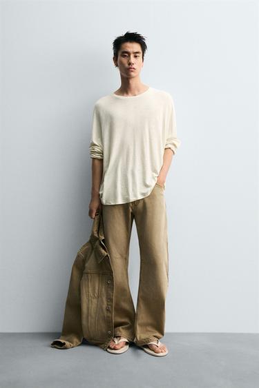 CAMISETA VISCOSA - LINO LIMITED EDITION - Crudo de Zara - Imagen 0
