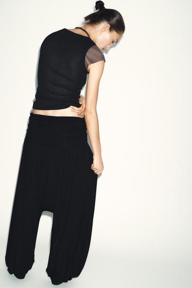 PANTALON BAGGY FLUIDE - Noir de Zara - Image 5
