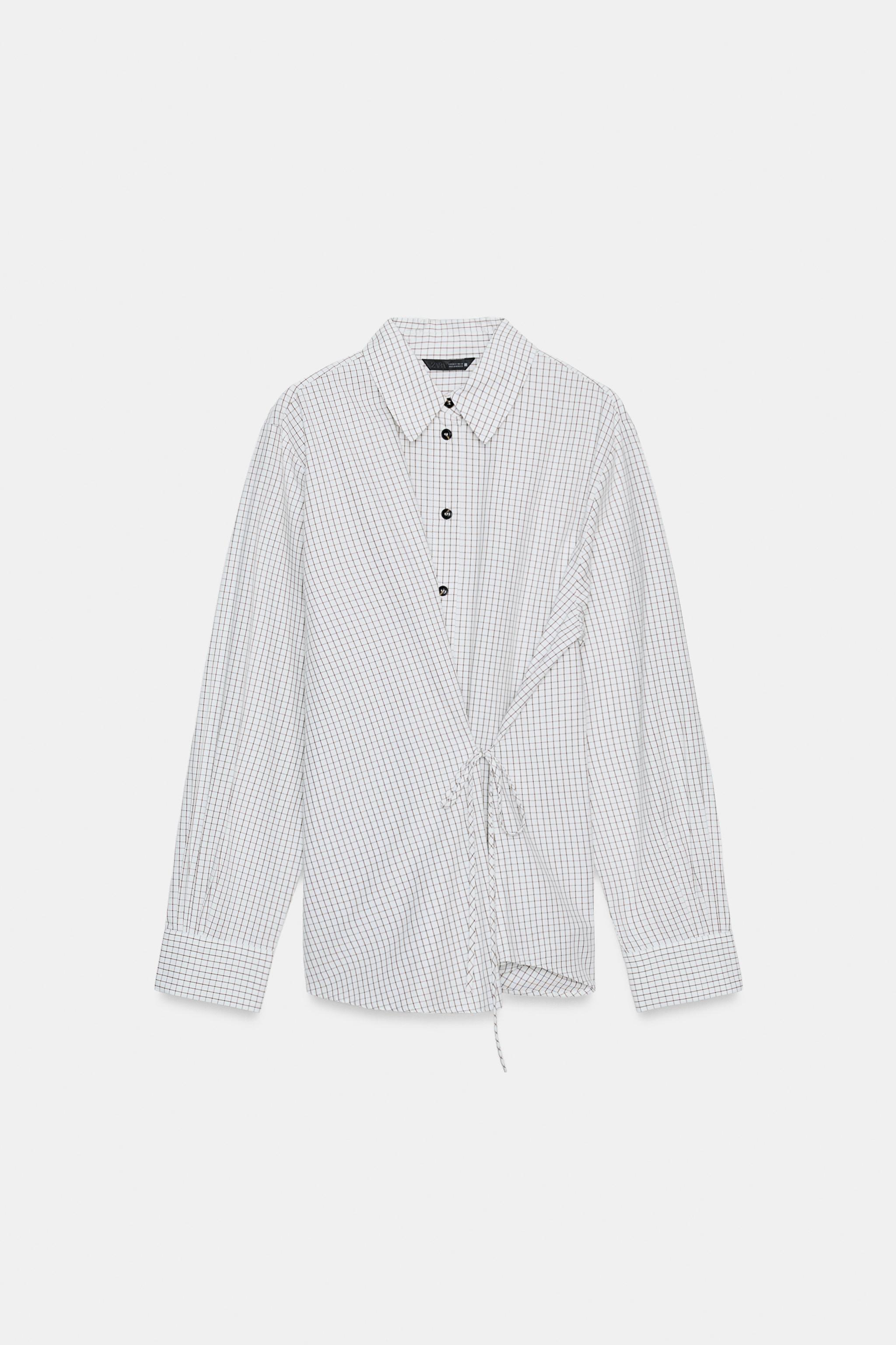 CHEMISE À CARREAUX AVEC NŒUD