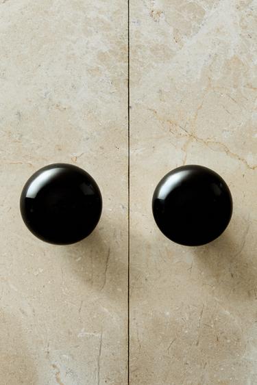 TIRADOR CERÁMICA BRILLO (PACK DE 2) - Negro de Zara
