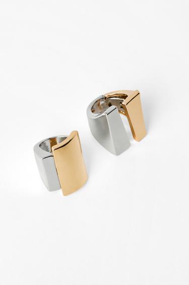 Zara PACK OF COMBINED METAL RINGS - Gold / Silver