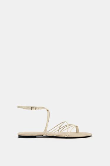 SANDALIA PLANA TIRAS - Multicolor de Zara