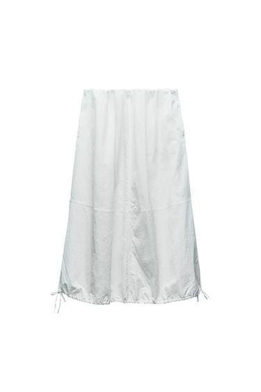 NYLON BALLOON MIDI SKIRT