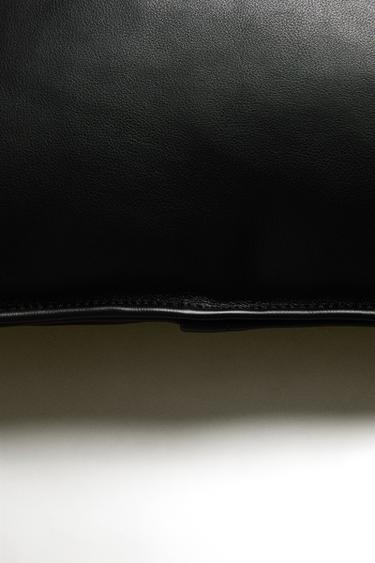 CAPA ALMOFADA PELE COSTURA - Preto da Zara