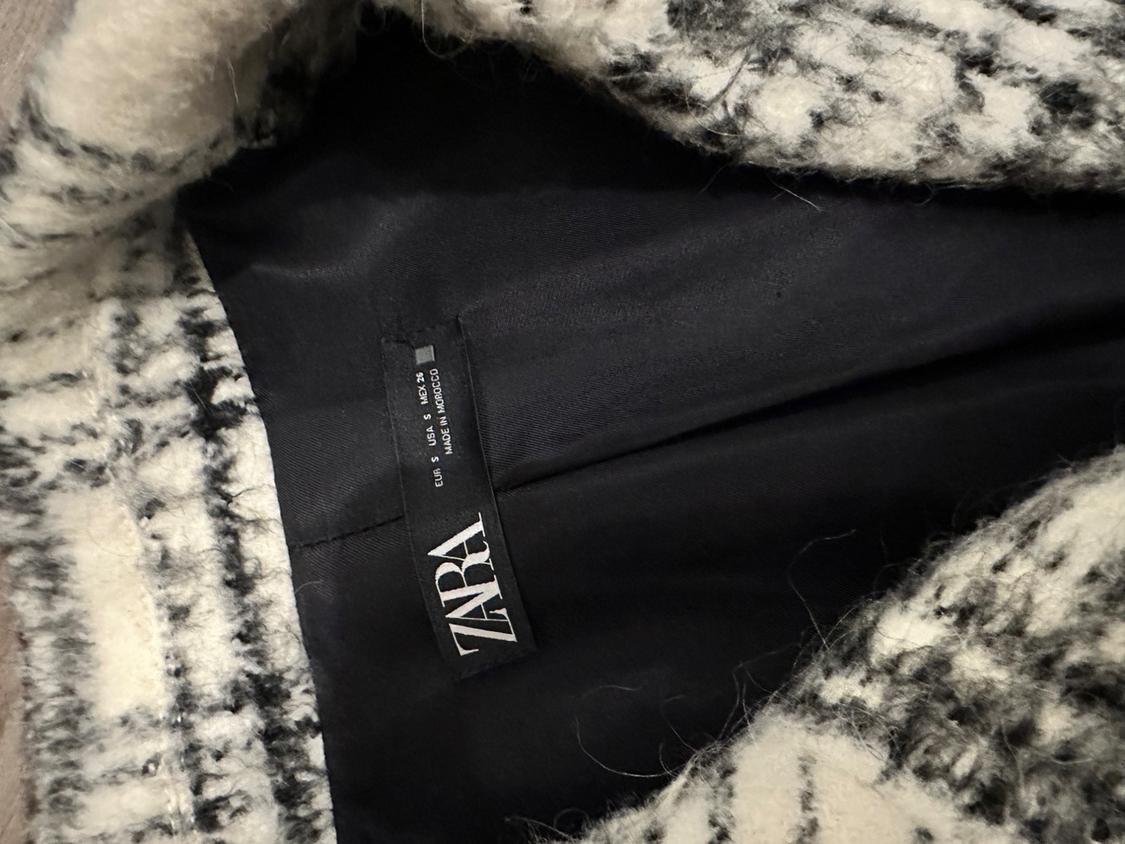 WOOL BLEND CHECK COAT - Image 3