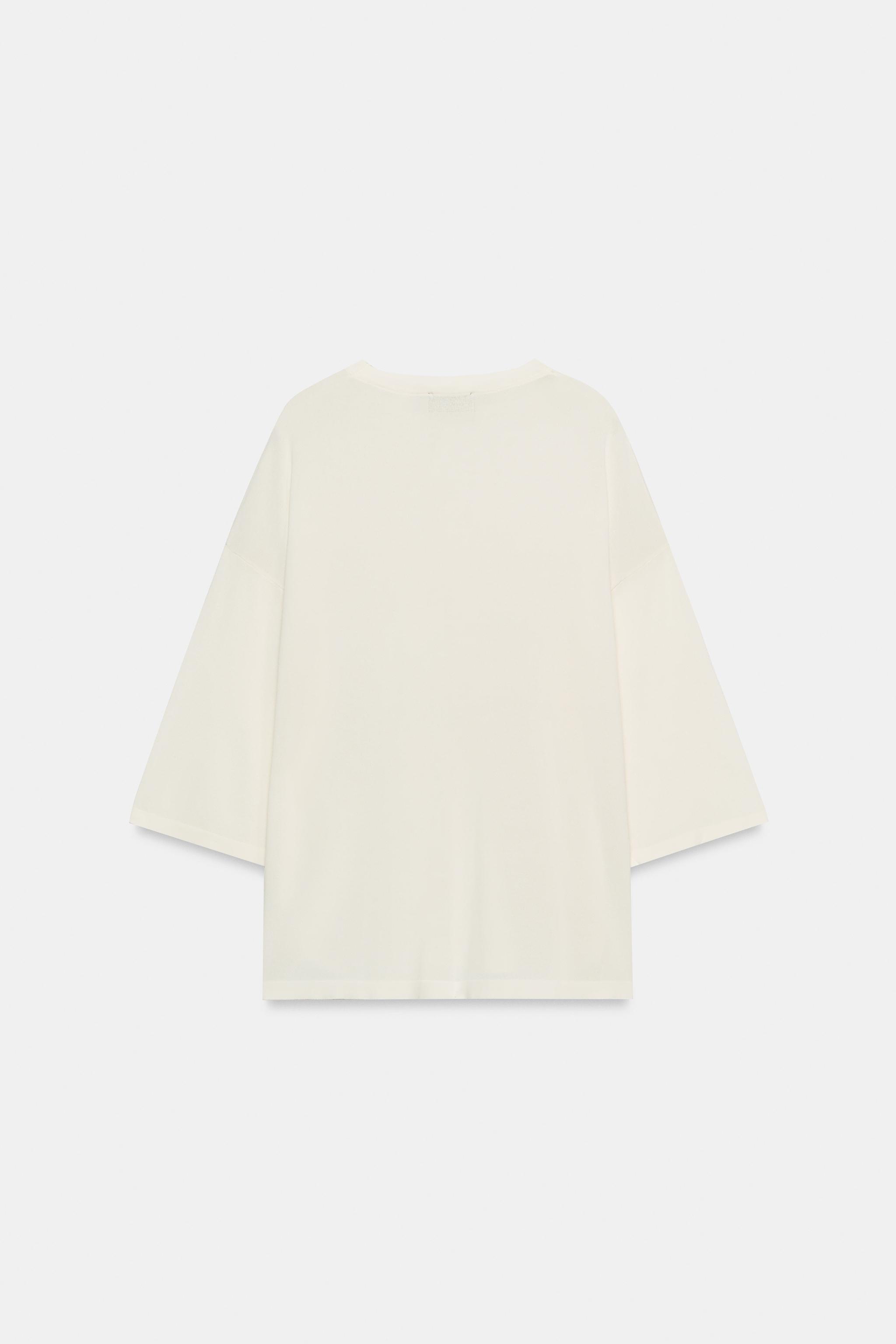 Zara 3/4 Kollu Fine Triko Top görsel 8