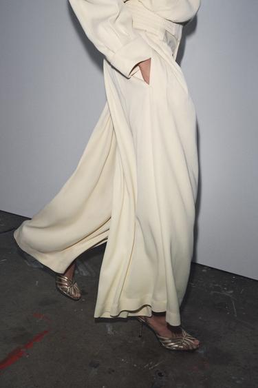 ZW COLLECTION PLEATED TROUSERS - Ecru by Zara - Image 2