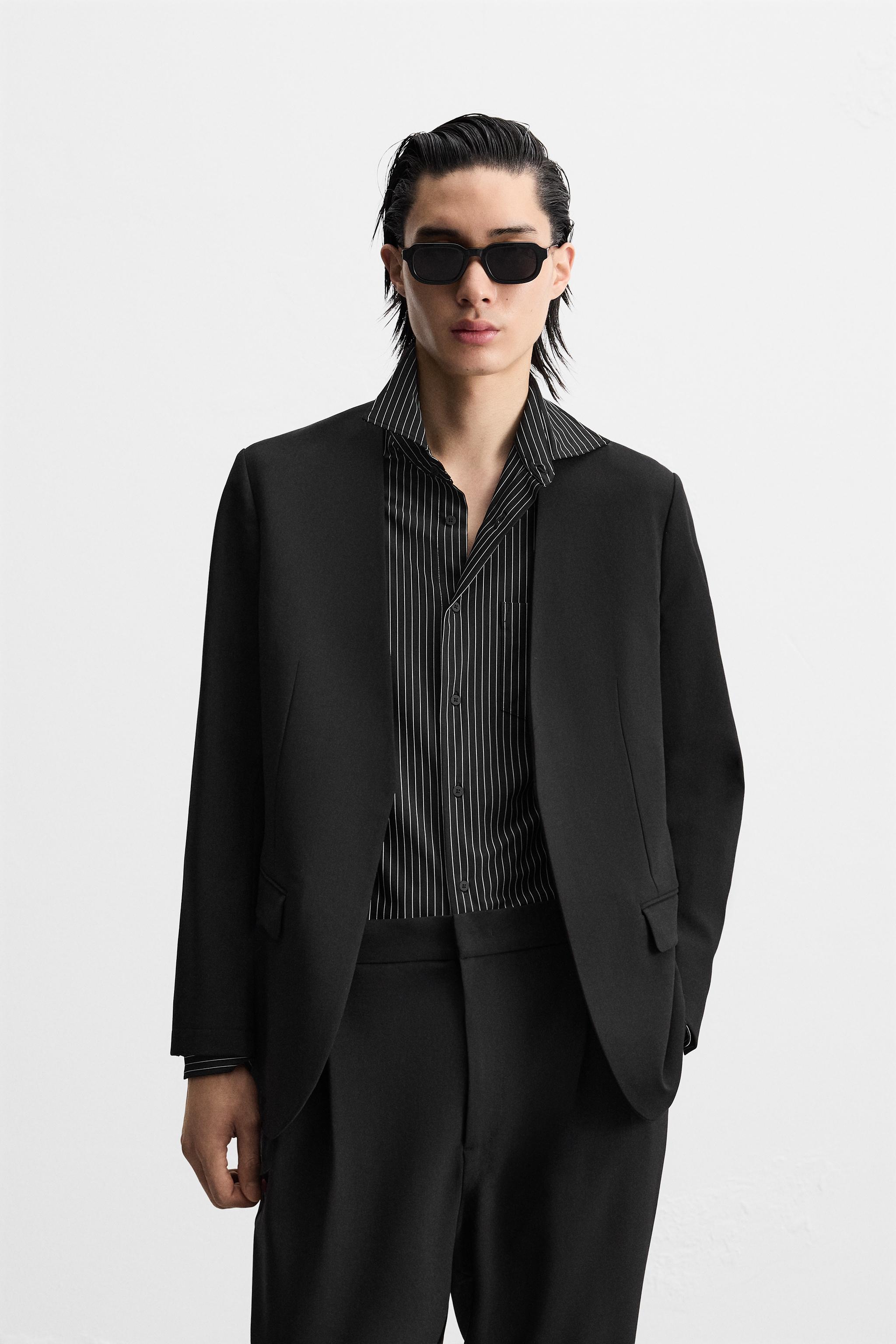 ZARA チェックスーツ ノーカラー 36 つきつめれ