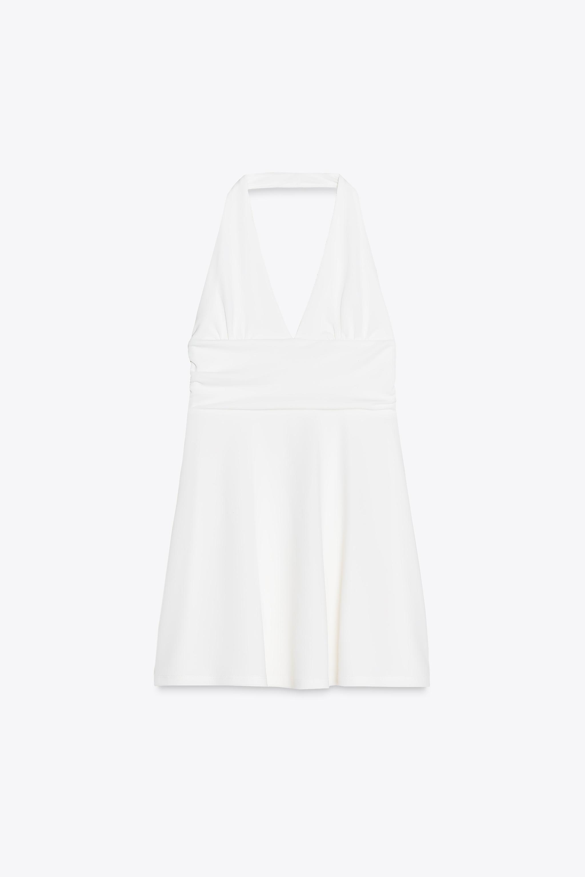 ホルターネックショートワンピース - ホワイト | ZARA Japan / 日本