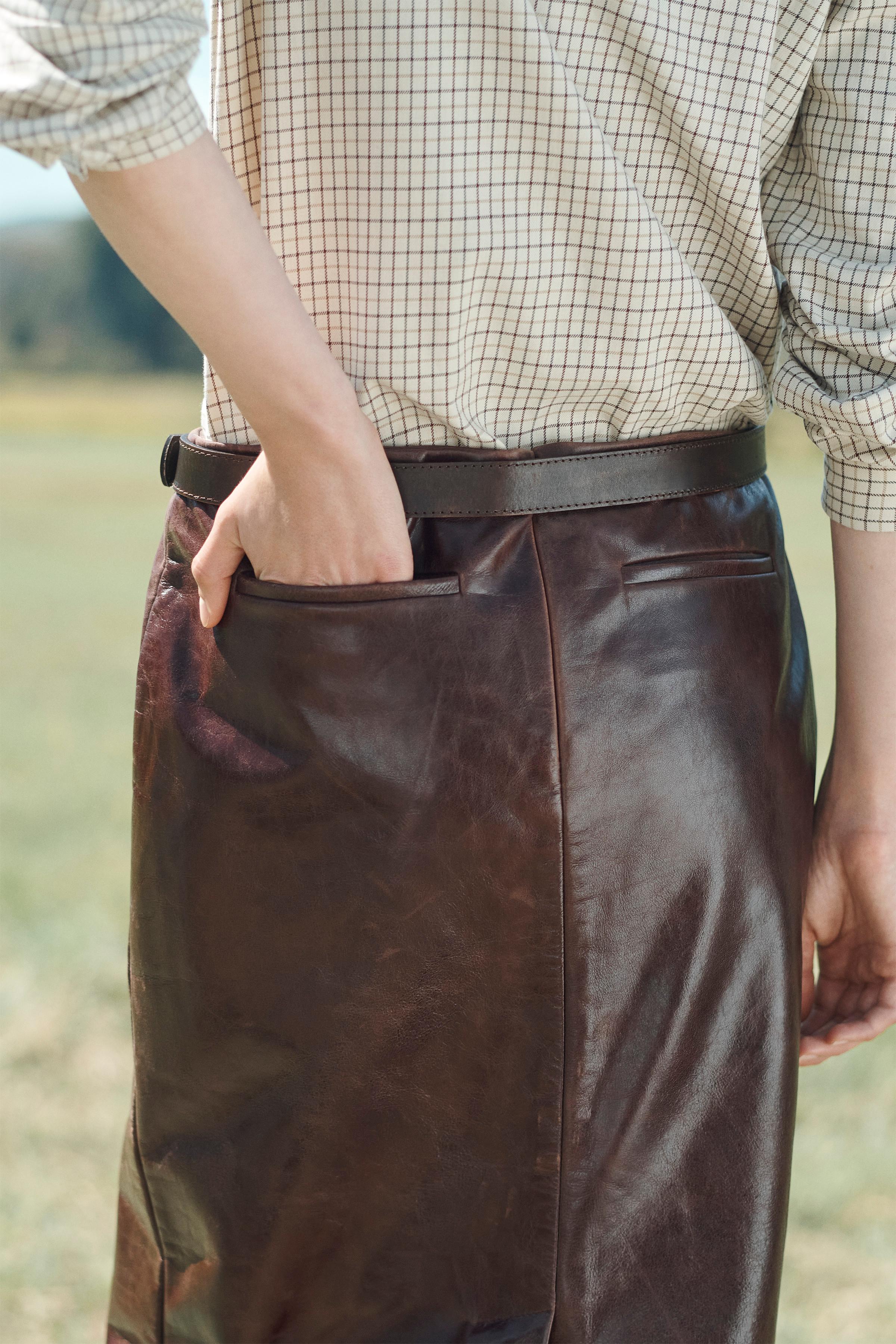 100% LEATHER STRAIGHT SKIRT LIMITED EDITION