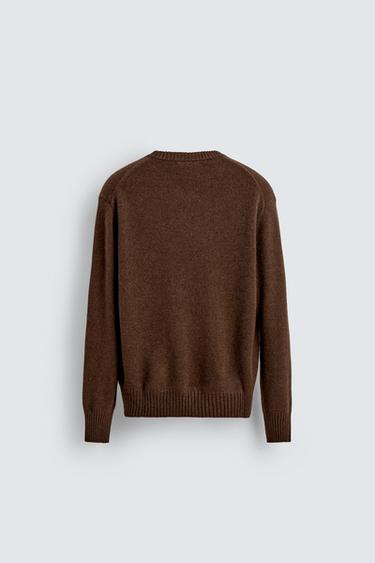 100% CASHMERE RELAXED FIT SWEATER - Brown by Zara - Image 7