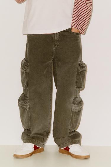 MULTICARGO-HOSE MIT WEITEM BEIN - Khaki von Zara - Bild 0