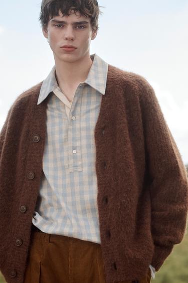 LIMITED EDITION TEXTURED CARDIGAN - Brown by Zara