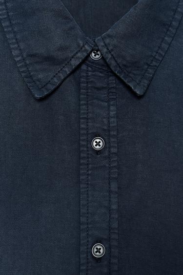 LINEN/COTTON SHIRT - Blue by Zara - Image 6